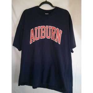 Vintage Auburn University Tigers Tiger Rags Navy T Shirt Jerzees High Cotton 2XL